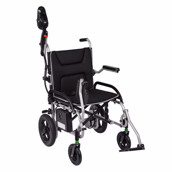Sedia a rotelle reclinabile elettrica motorizzata pieghevole del rifornimento della fabbrica della Cina
