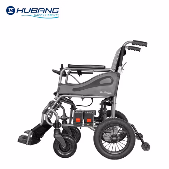 Sedia a rotelle elettrica portatile pieghevole Topmedi pieghevole economica da 100 kg