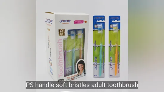 Spazzolino da denti per adulti con stampa del logo privato a setole morbide di alta qualità per l'assistenza sanitaria dentale